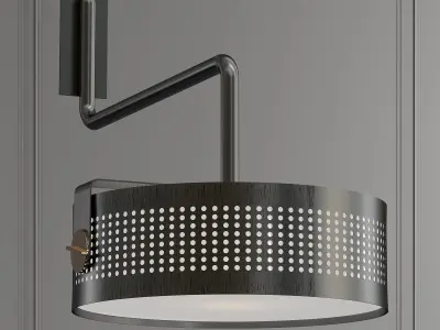 MODENA modern wall light with dot pattern 3D model