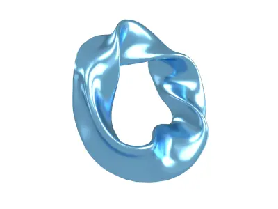 Abstract Ring Shape V1 003 Low-poly 3D model