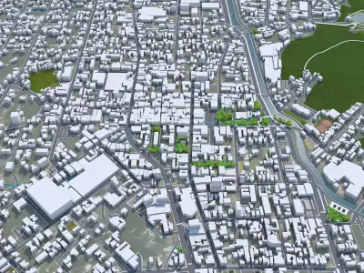 Joinville State of Santa Catarina Brazil 25km Low-poly 3D model