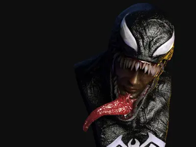  venom bust fan art 3D print model