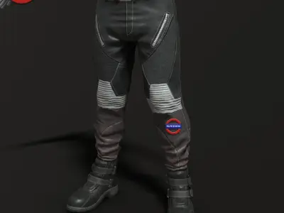 Sci fi pants v1 game ready Low-poly 3D model