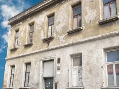 Old Abandoned House-Apartment Realistic City Asset Low-poly 3D model
