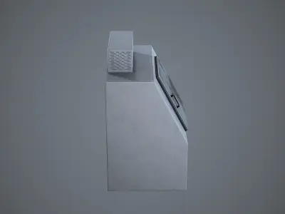 Outdoor Ice Machine Low-poly 3D model