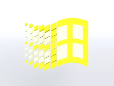 Windows 95 Logo v1 006 Free low-poly 3D model