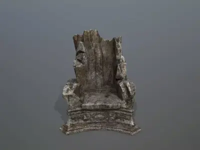 Throne Low-poly 3D model