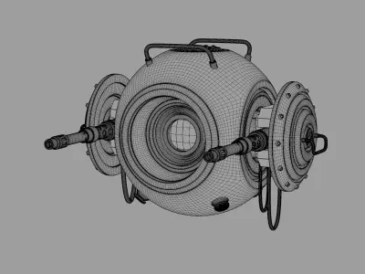 Spherical Robot with Turret 3D model