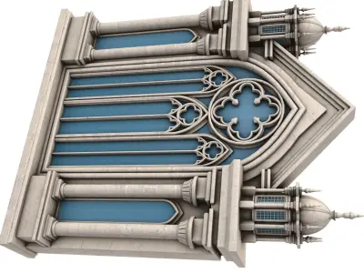Gothic Window 3D model