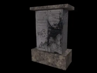 Electrical Box - Transformer Game Ready Low Poly PBR 3D Model Low-poly 3D model