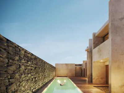 HOTEL modern villa in middle east 3D model
