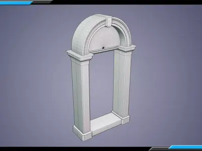 Building Architecture Element Textured Base Mesh 02 Free low-poly 3D model