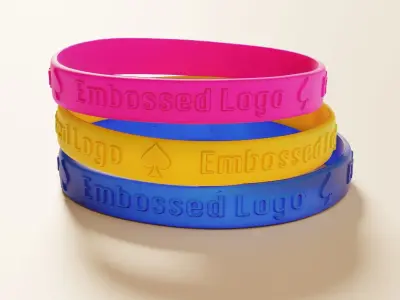 Silicone Wristband Low-poly 3D model