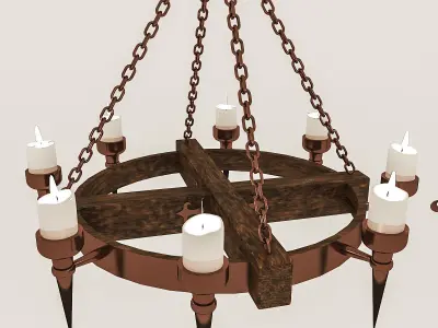 3D Contemporary Ceiling Light Low-poly 3D model