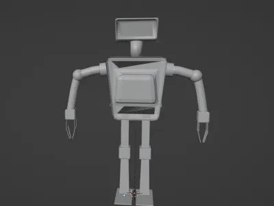 Rigged Robot Low-poly 3D model
