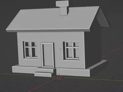 A low poly house for starting your blender journey Free 3D model
