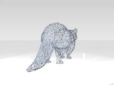 Raccoon Wireframe 3D model