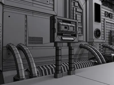 Scifi Hangar  3D model