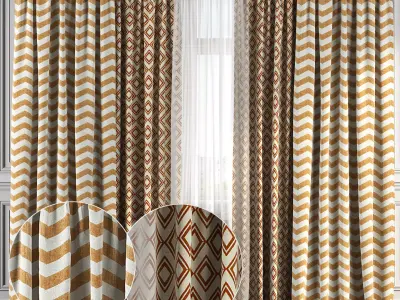 Curtain Set 160 3D model