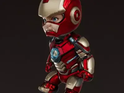 Cute Armored Baby 3D Printable Hero Figure Inspired 3D print model