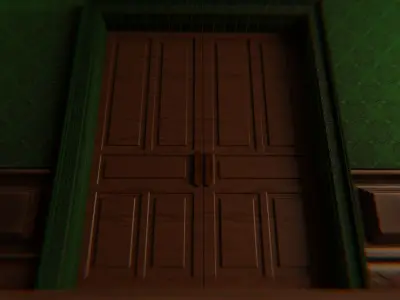 GOTHIC SLIDING DOORS MODEL Free 3D model