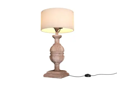 Wooden desk lamp 3D model purchase
