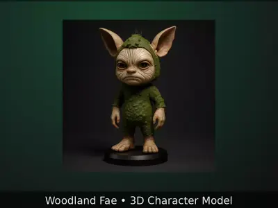 Woodland Fae Character Pack 10 High-Poly Kitbash Figures 3D print model