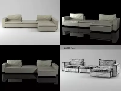 Seven Sofa 01 3D model
