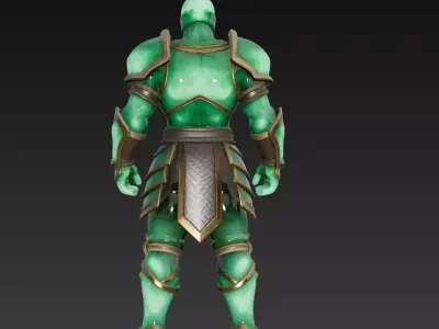 Emerald crystal knight 3D model