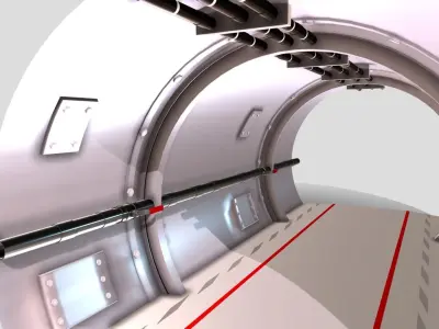 Spaceship - Corridor Low-poly 3D model