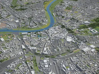 Drezden Low-poly 3D model