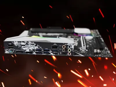 B450M Steel Legend ASRock - Low Poly  Free 3D model