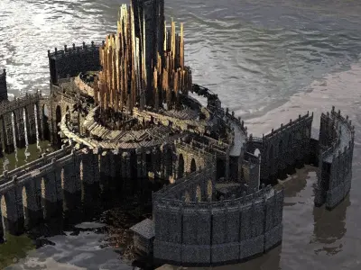 Sci fi Aqueduct variation kit bash 3D model