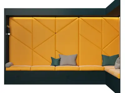 Restaurant and Office Lobi Seating 15 3D model