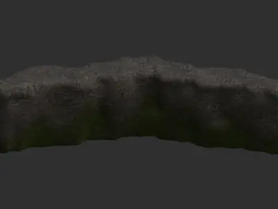 Cave Wall 3 - Moss 1 Low-poly 3D model