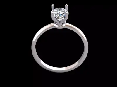 Solitaire Engagement Ring  Free 3D print model