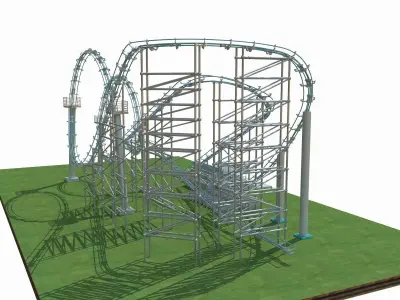 Roller Coaster 1 3D model