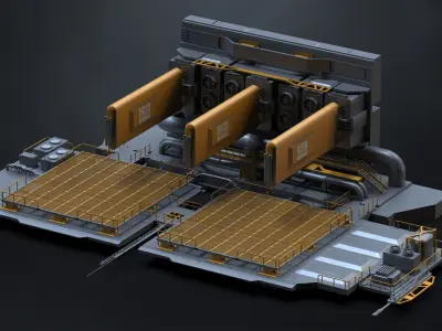 10 SUBD Scifi Architectural Kitbash Vol 2 3D model