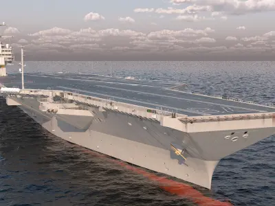  Naval Aircraft Carrier USS Gerald Ford Rigged 