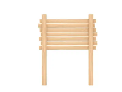 wooden signboard 3D model 3