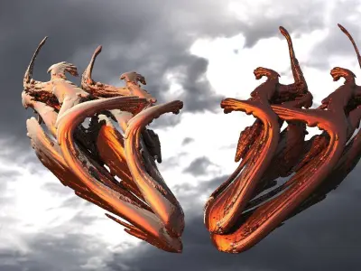 Dantes Lust Wings Collection 3D model