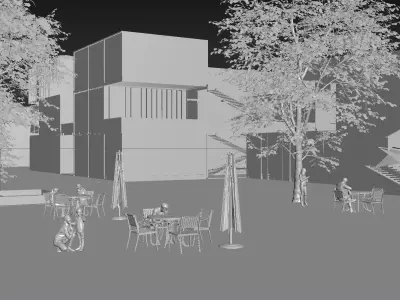 commercial street 3D model buy