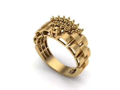 Jewelry ring 444 3D print model