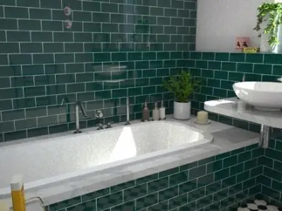 Complete bathroom 1 Low-poly 3D model