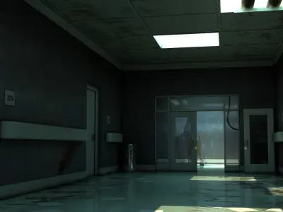 Hallway Damaged 3D model