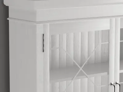 Display cabinet with glass doors 3D model