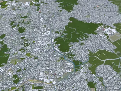 Joinville State of Santa Catarina Brazil 25km Low-poly 3D model
