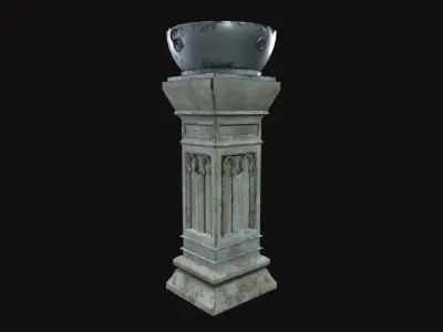 Medieval Torch V23 Low-poly 3D model