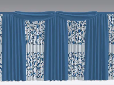 Curtain Low-poly 3D model