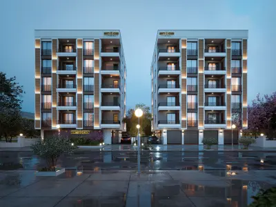Two block site project 3D model purchase
