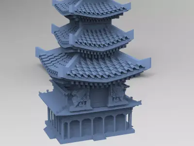 Meditation Tower 1 3D model