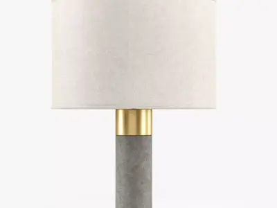 Bianco Cement Table Lamp -Lampara Sobremesa Cemento 3D model